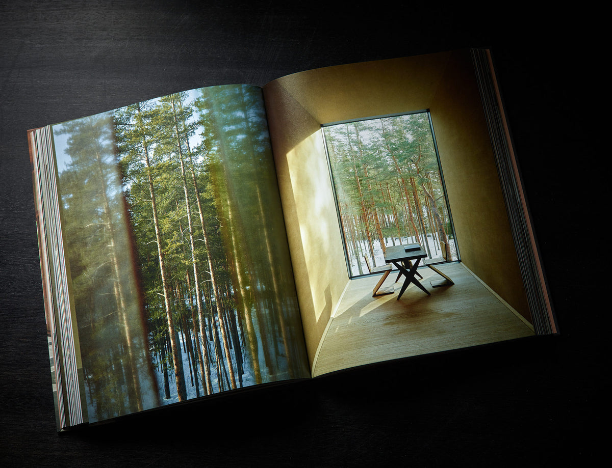 Axel Vervoordt Portraits of Interiors open spread showing a wabi sabi interior