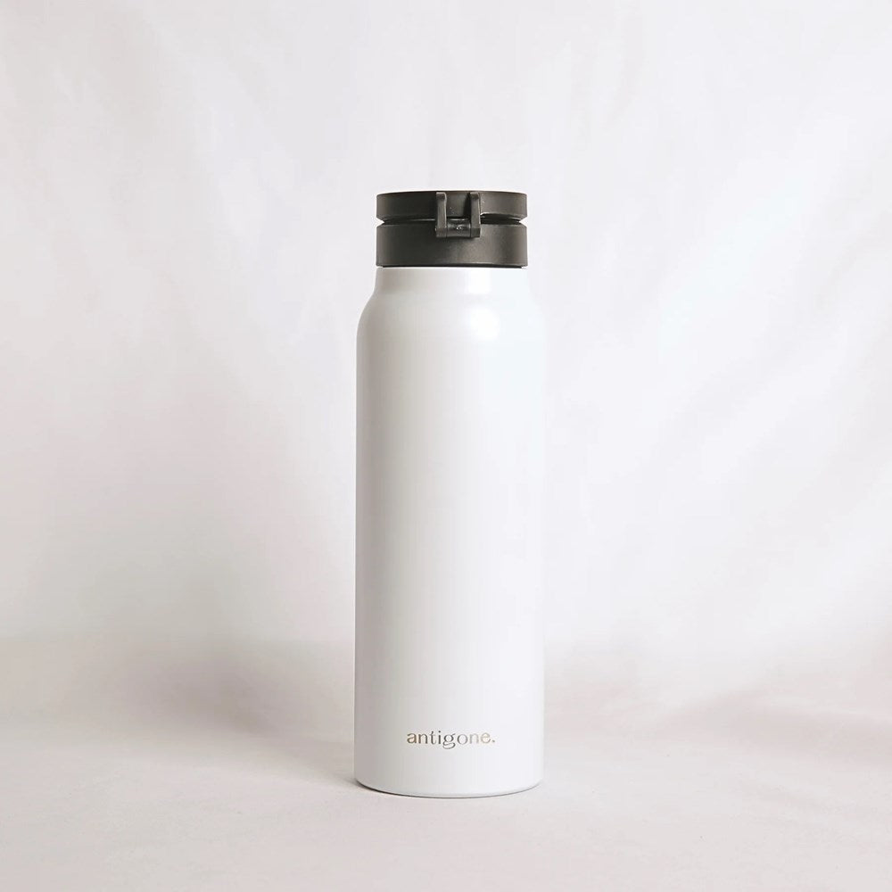 sipRISE water bottle with magnetic phone holder 720ml in White by Antigone