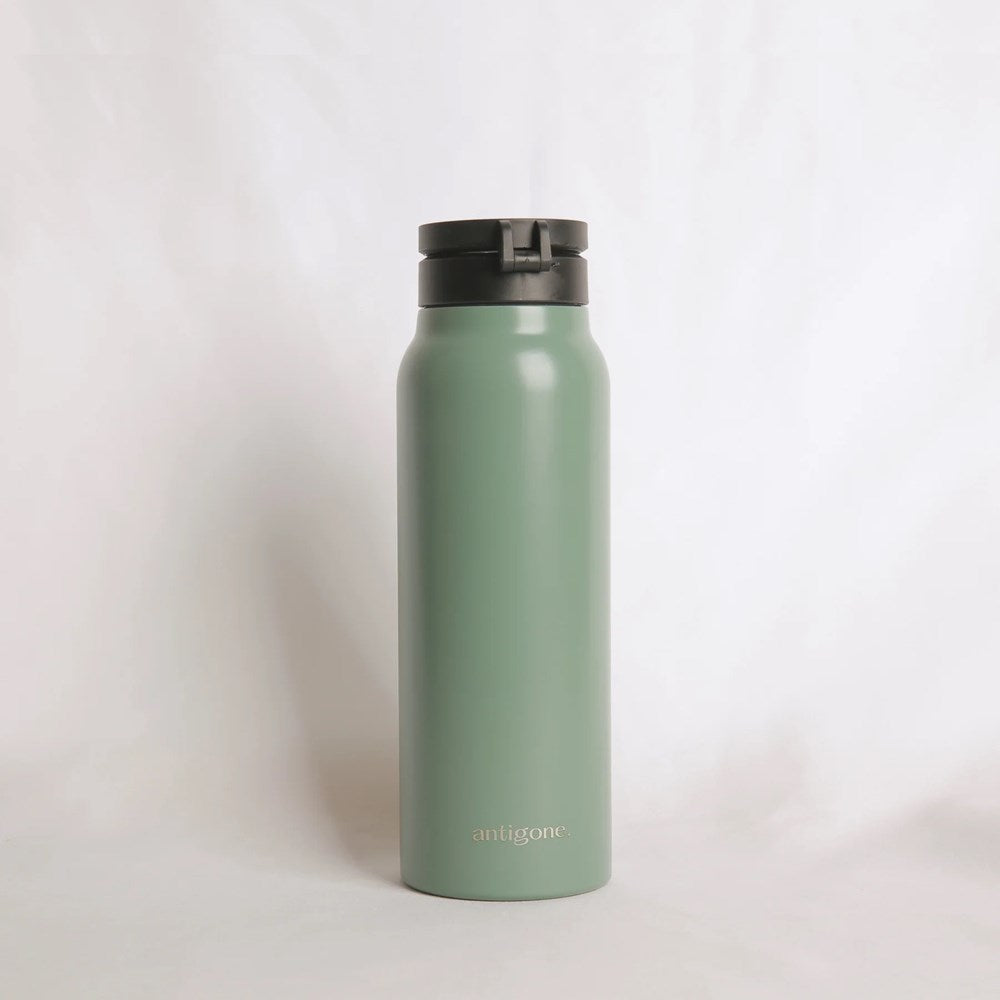 sipRISE water bottle with magnetic phone holder 720ml in Green by Antigone