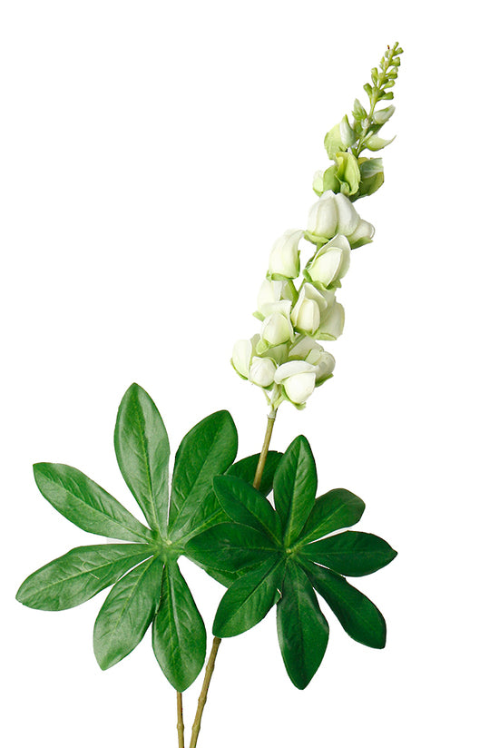 Lupin Spray, Cream 70cm Tall Faux Stem