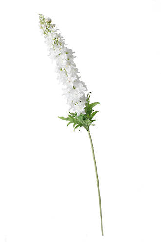 Delphinium Spray, White 109cm Faux Flower