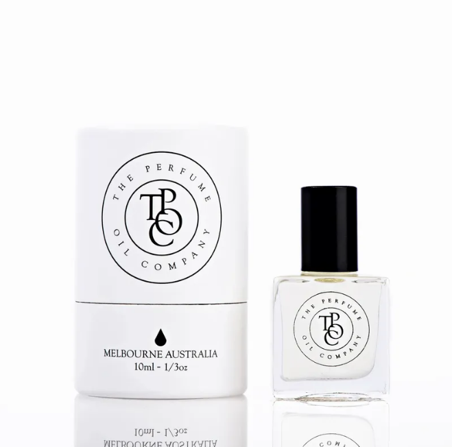 LADY perfume oil by The Perfume Oil Company, a roll-on bottle beside its gift box