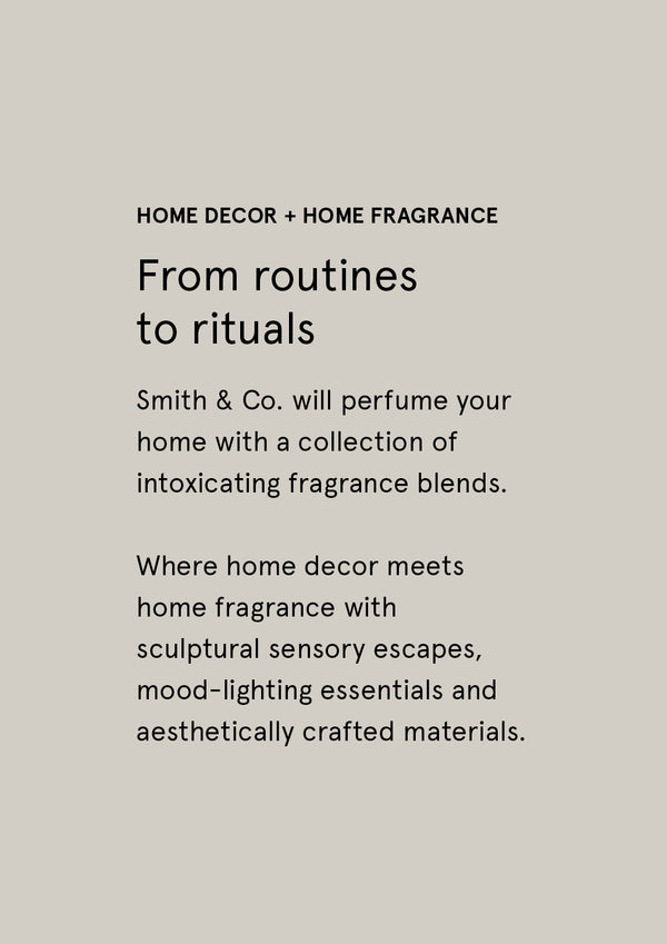 Smith and Co brand card headed From routines to rituals, on a soft grey background