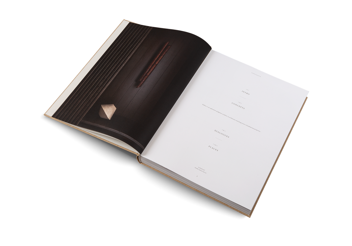 Stillness page spread showing architectural details