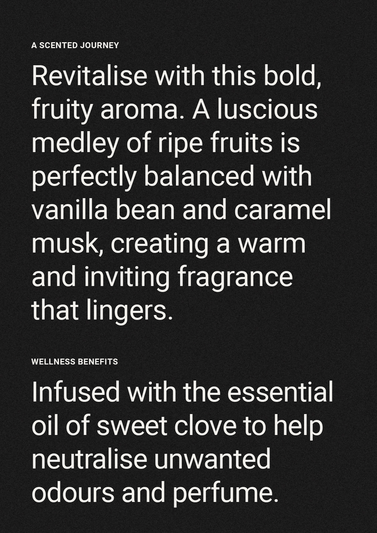 Black fragrance description card for the Golden Pear & Vanilla hand cream