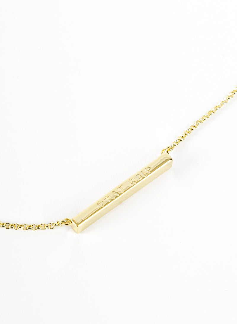 Stay Gold Necklace, 14K Gold Plated Sterling Silver