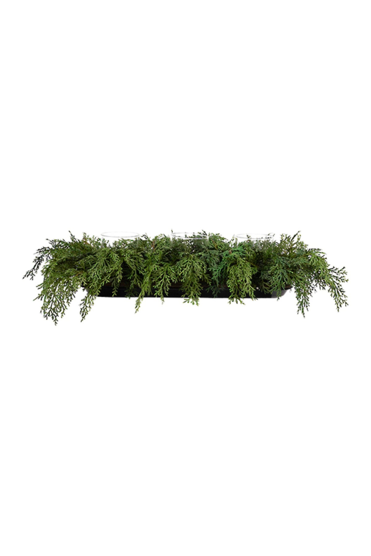 Cypress tealight centrepiece, alternate view
