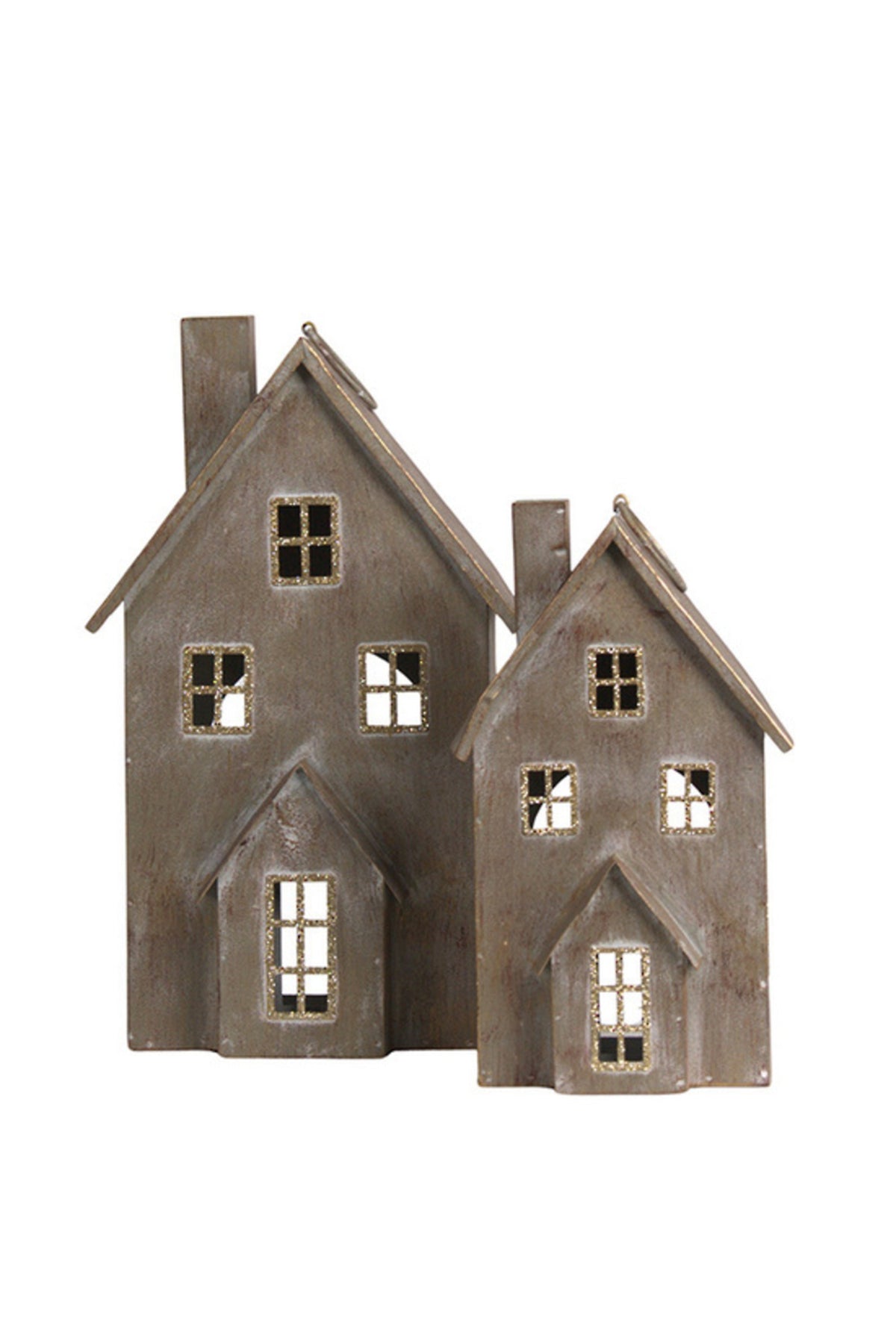 Luxe cottage in brushed champagne, two sizes shown together