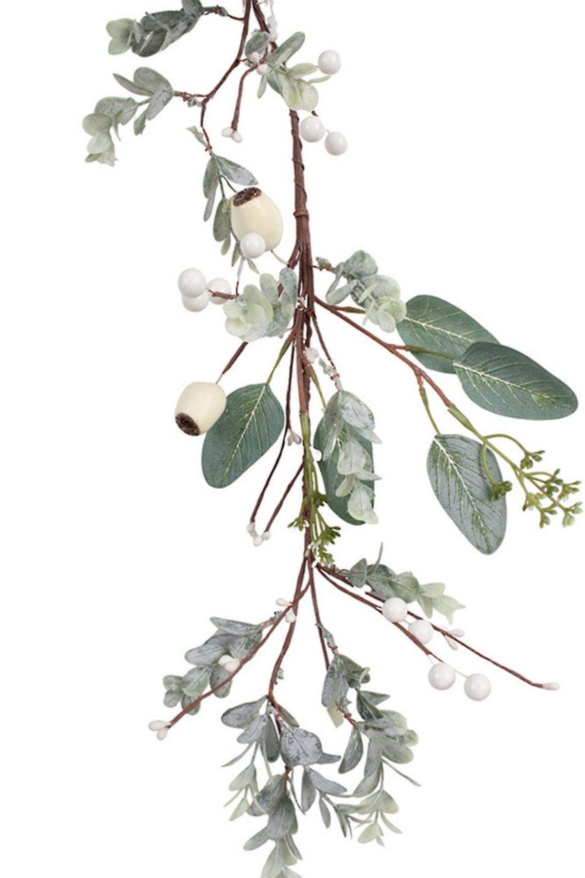 Podberry garland in cream, alternate view on white