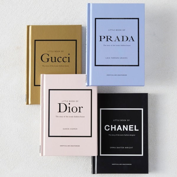 Little Book of Prada styled on a console table