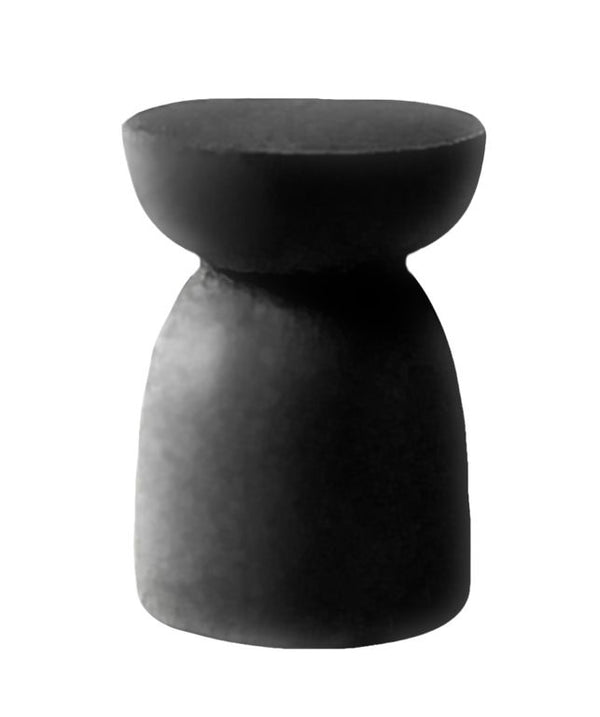 A Flux Home Pedestal Side Table - Stone / Black.