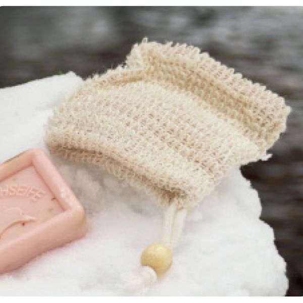 Sisal Soap Bag, 13 x 11cm Natural Soap Pouch