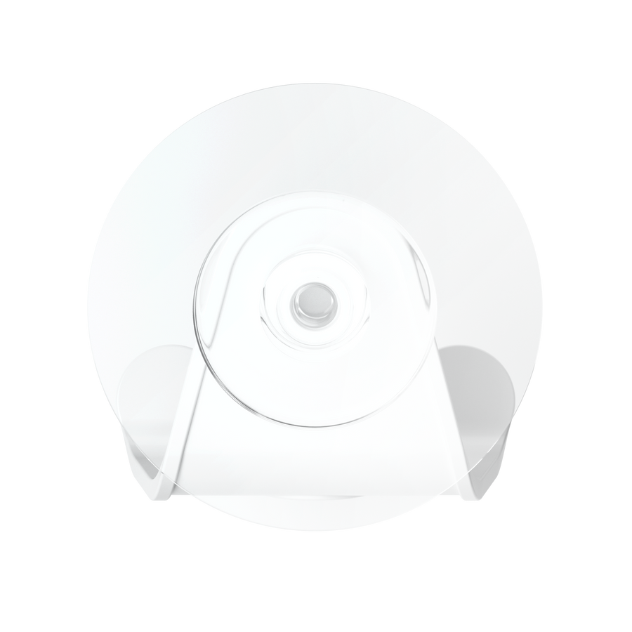 Umbra Flex adhesive double hook seen from above, showing the round adhesive pad