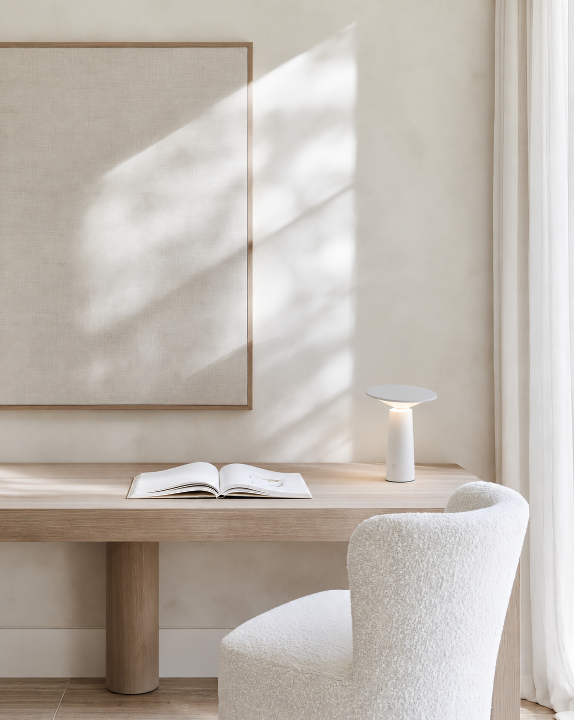 LED Tilt Touch Lamp on the desk