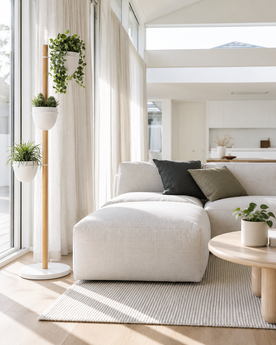 Umbra Floristand planter stand styled corner by the windows