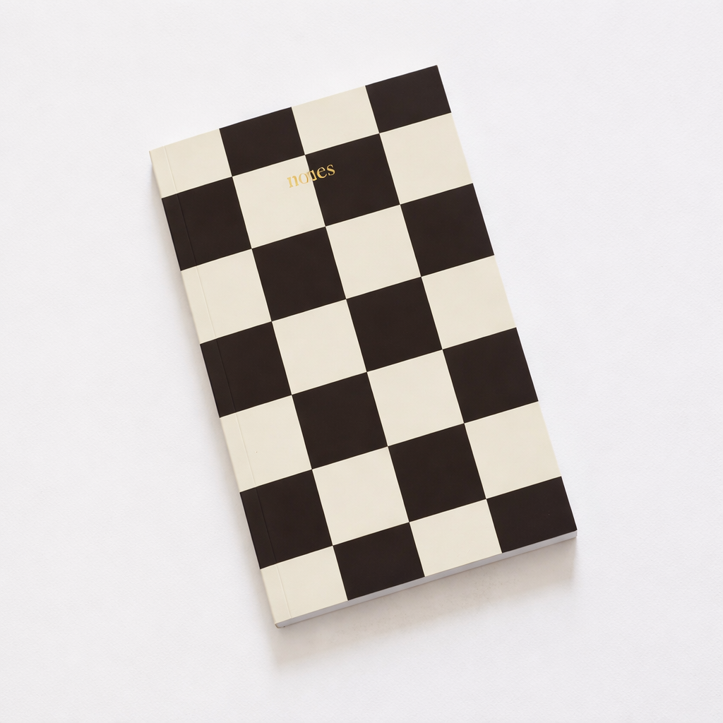 Harmony notebook by Papier HQ with a brown and cream check cover