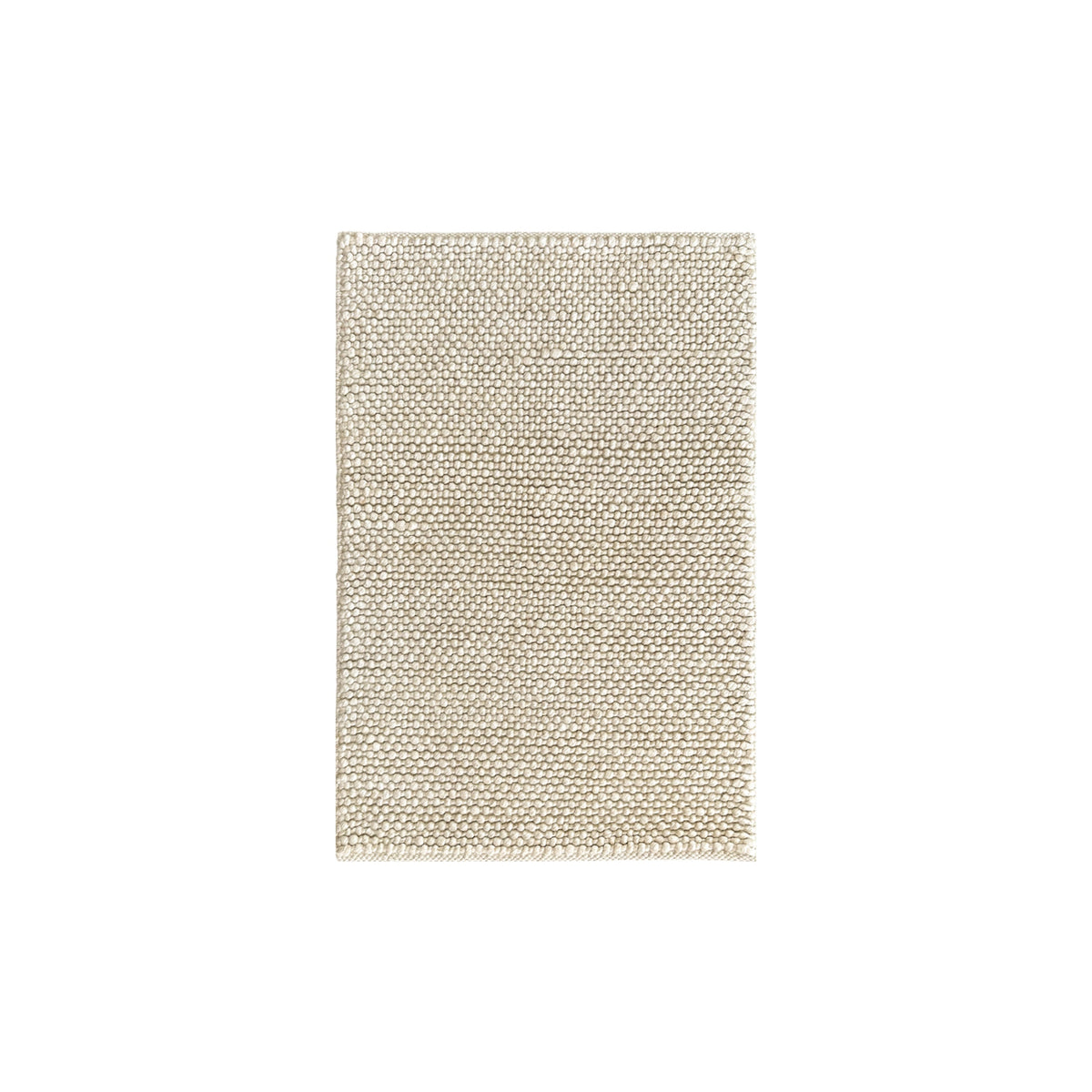 Beige loop rug in the 60 x 90 cm size, shown flat