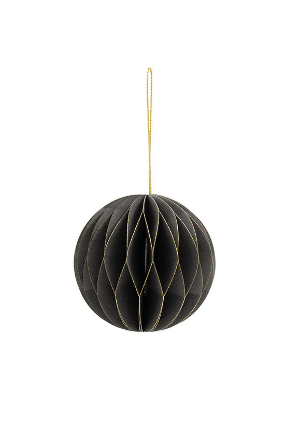 Round honeycomb paper ball Christmas decoration, grey
