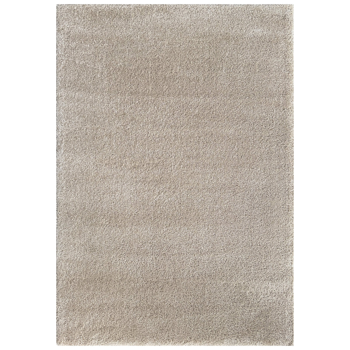 Remi Oatmeal Rug in warm neutral plush pile, shown flat on white