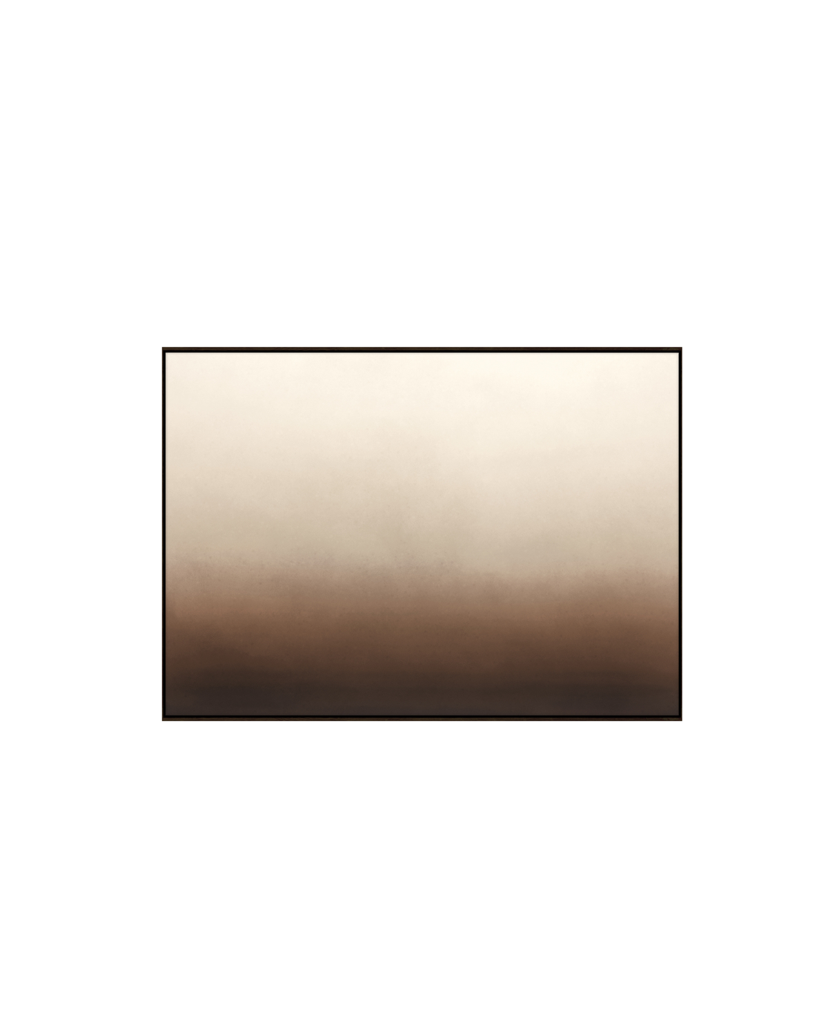 San Viento Landscape Print by Ned Collections, wide framed canvas fading from cream to deep chocolate