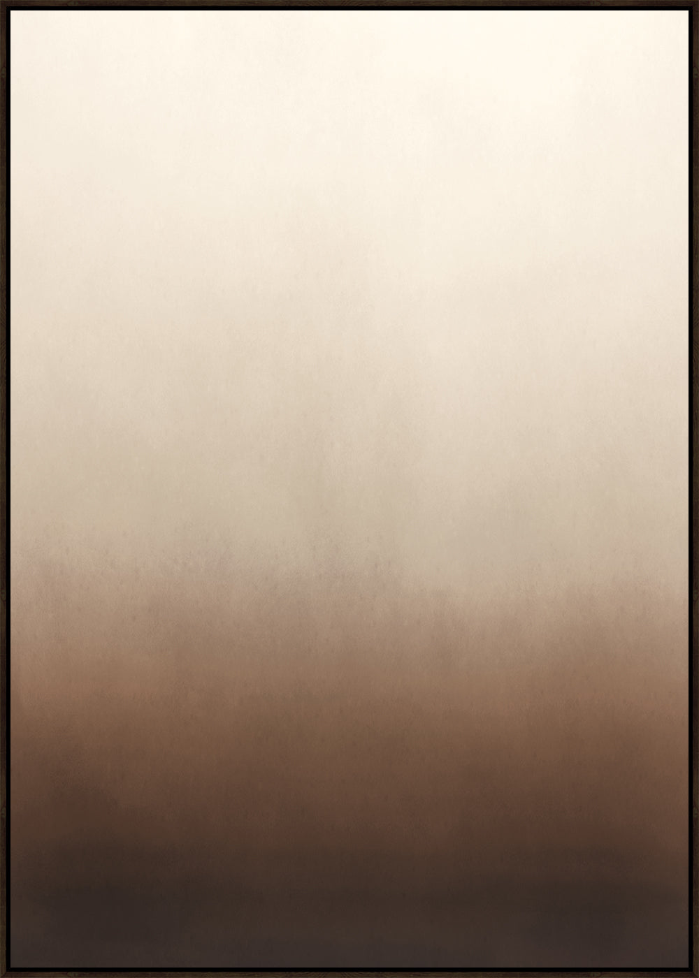 Full view of the San Viento Portrait artwork, a hazy ombre from pale cream through cocoa to near black