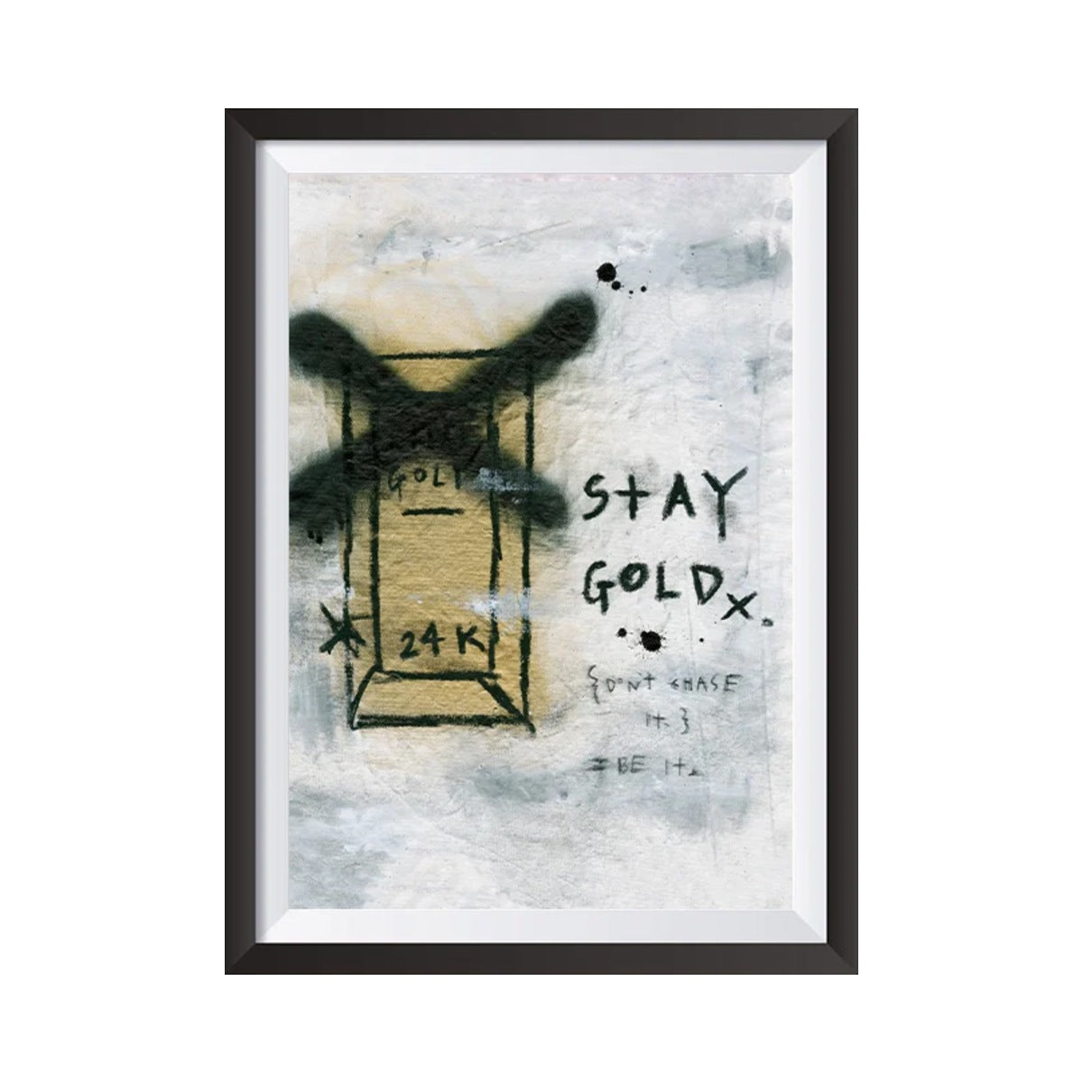 Stay Gold {Don't Chase it} print by Federation in a black frame on a white background, frame sold separately