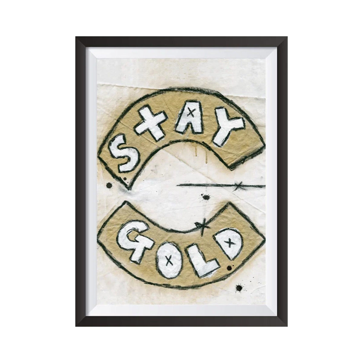 Stay Gold Dot print by Federation in a black frame on a white background, frame sold separately