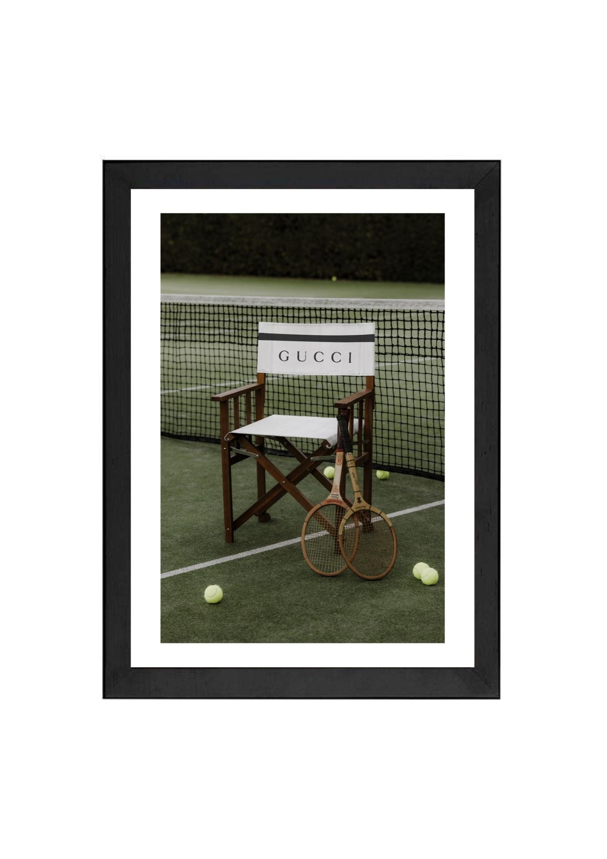 The Courtside Seat Print by Papier HQ in a matte black frame