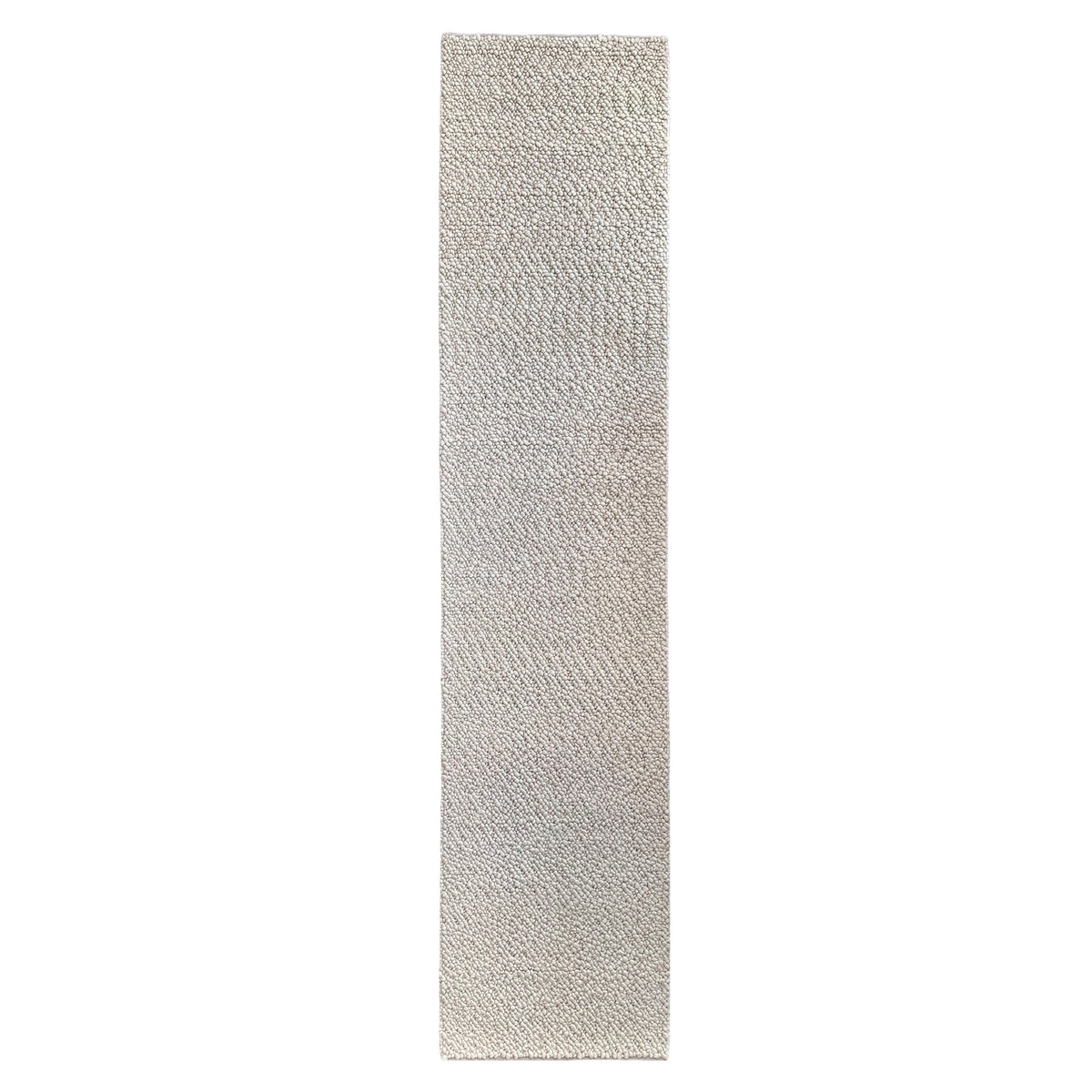Sand pebble loop rug shown in the 90 x 400 cm runner size
