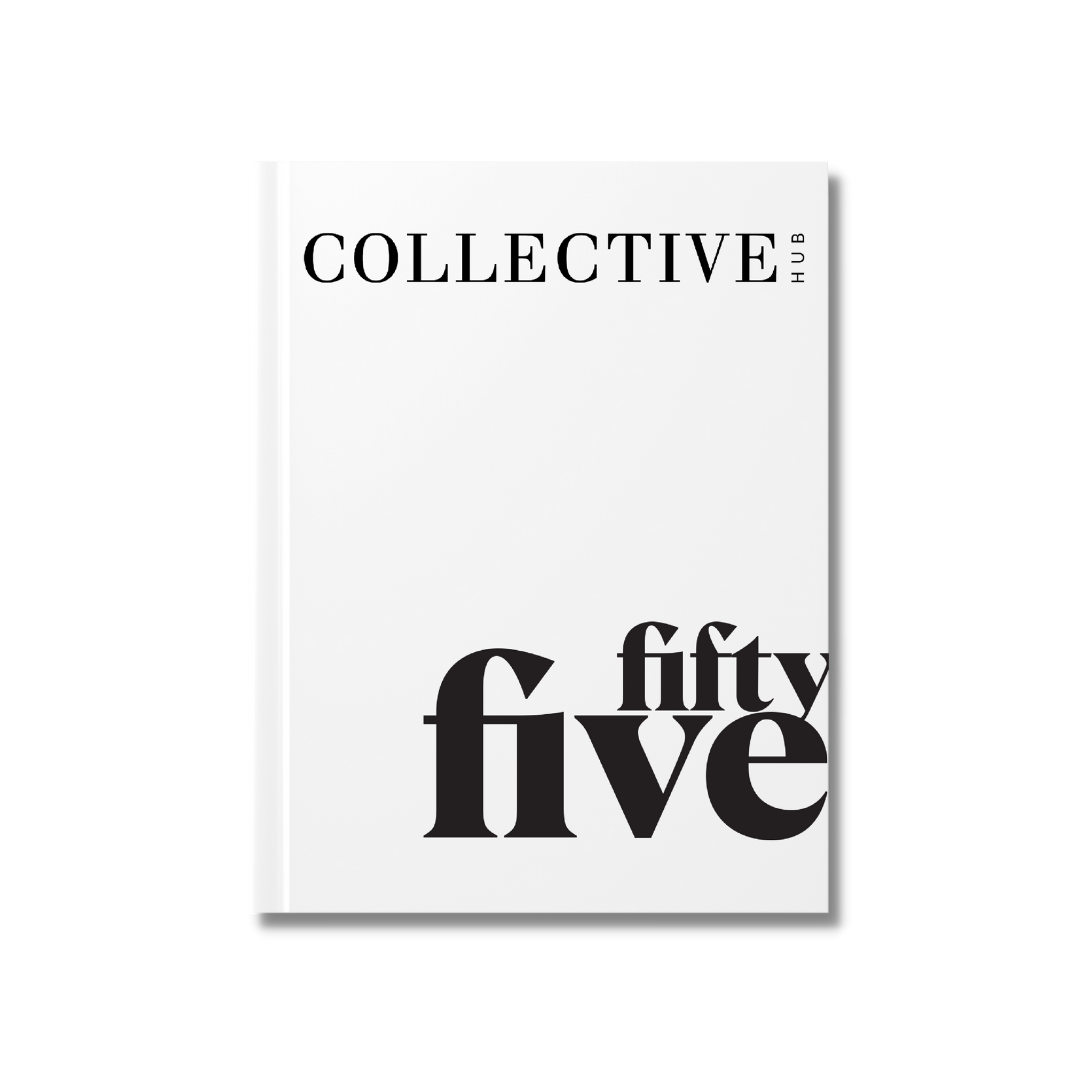 Collective Issue 55 coffee table mook with the white fifty five cover