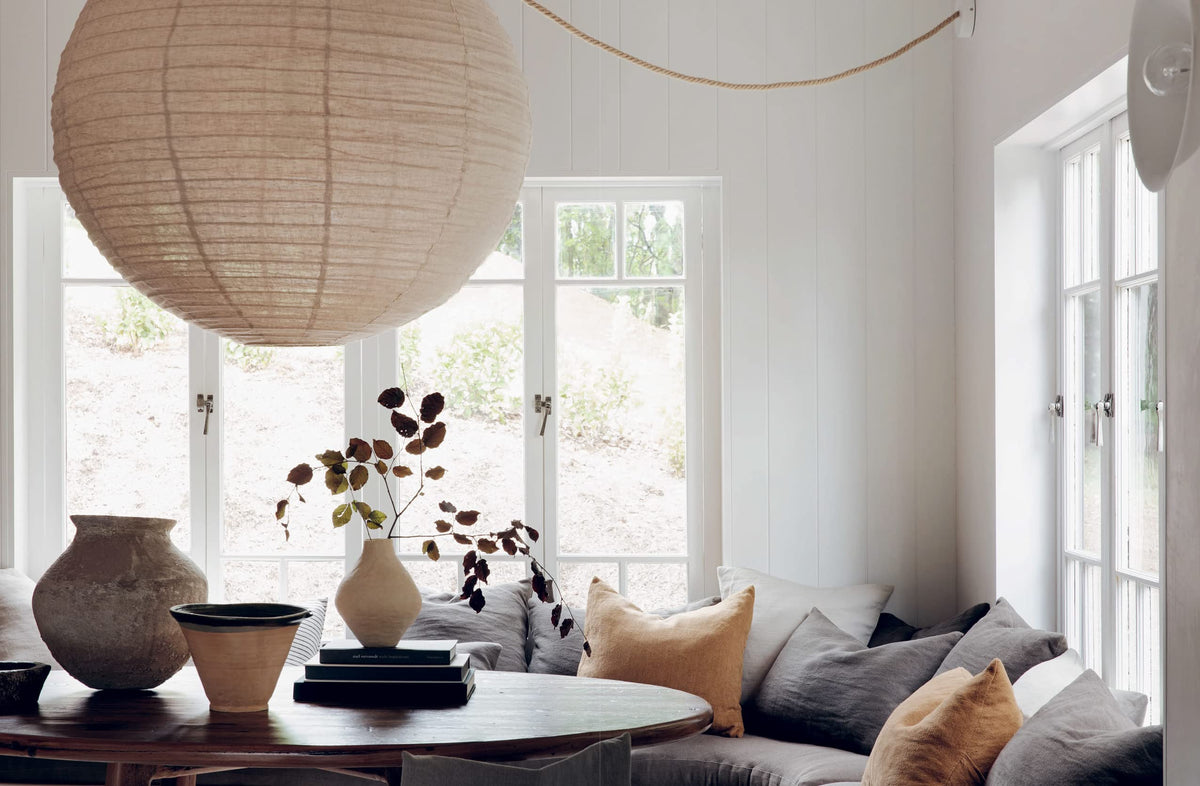 Style page spread showing a living room