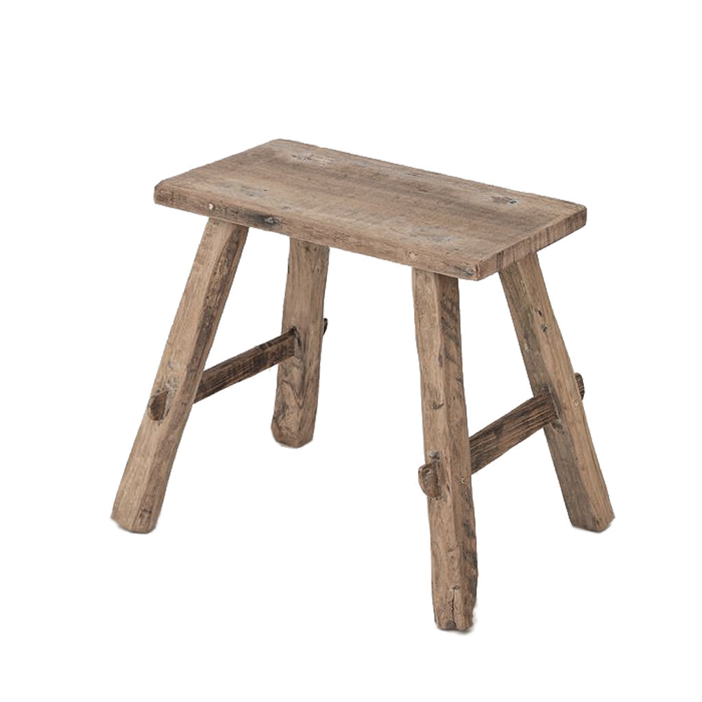 A TEAK BENCH SMALL NATURAL by Flux Home on a white background.