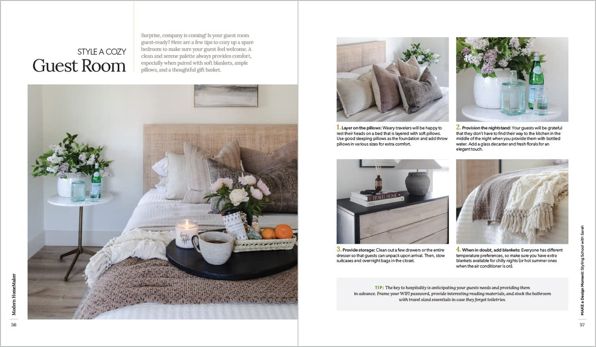 Modern HomeMaker page spread showing a kitchen