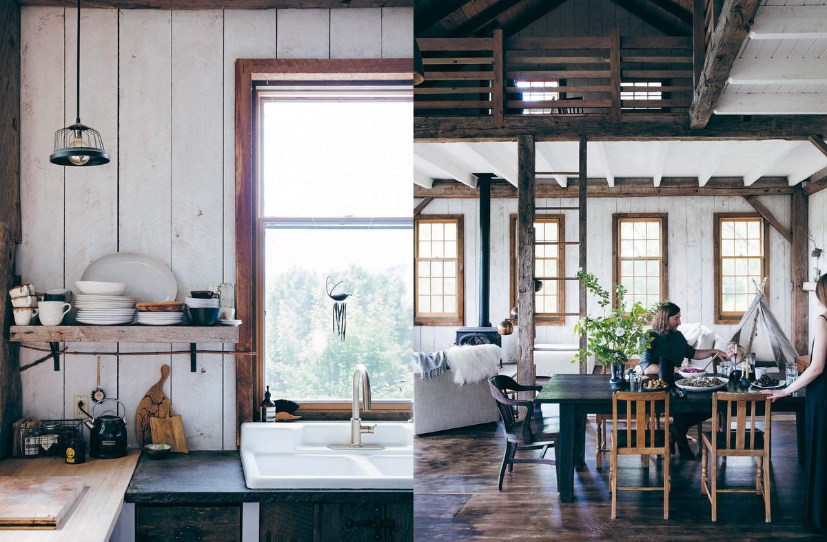 Still The Slow Home book page spread showing interior design