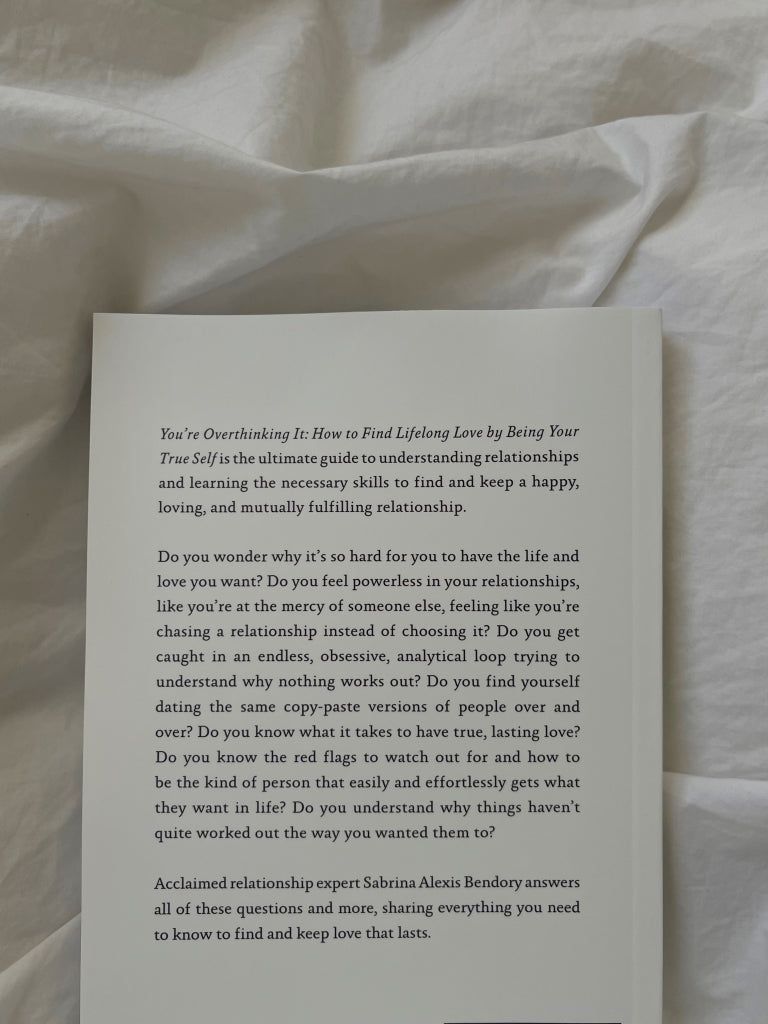 Page of text on white bedding