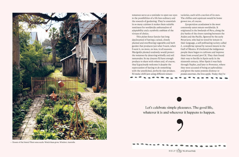 A stunning Home | Victoria Alexander magazine spread featuring an enchanting garden image and an inspirational quote. Brand: Books