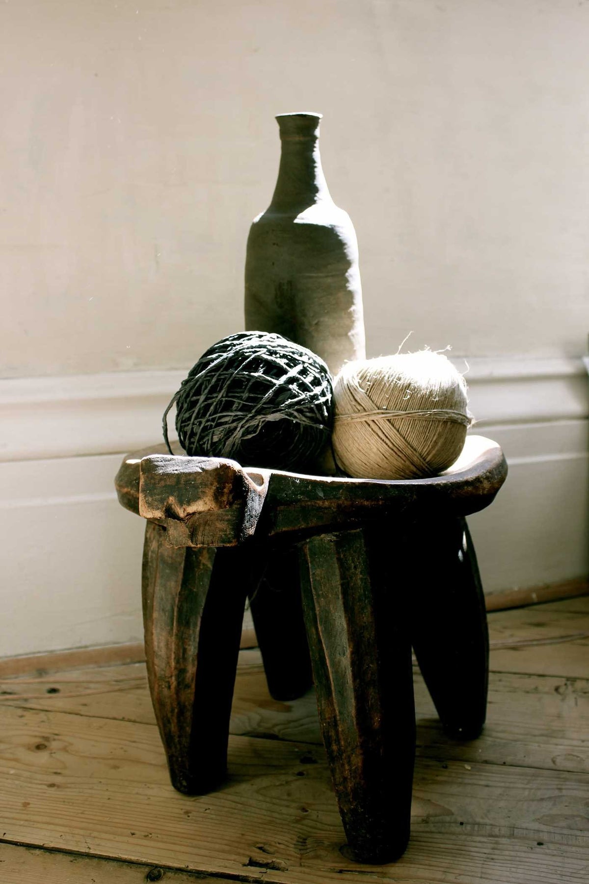 A Life Less Ordinary page spread showing a styled stool