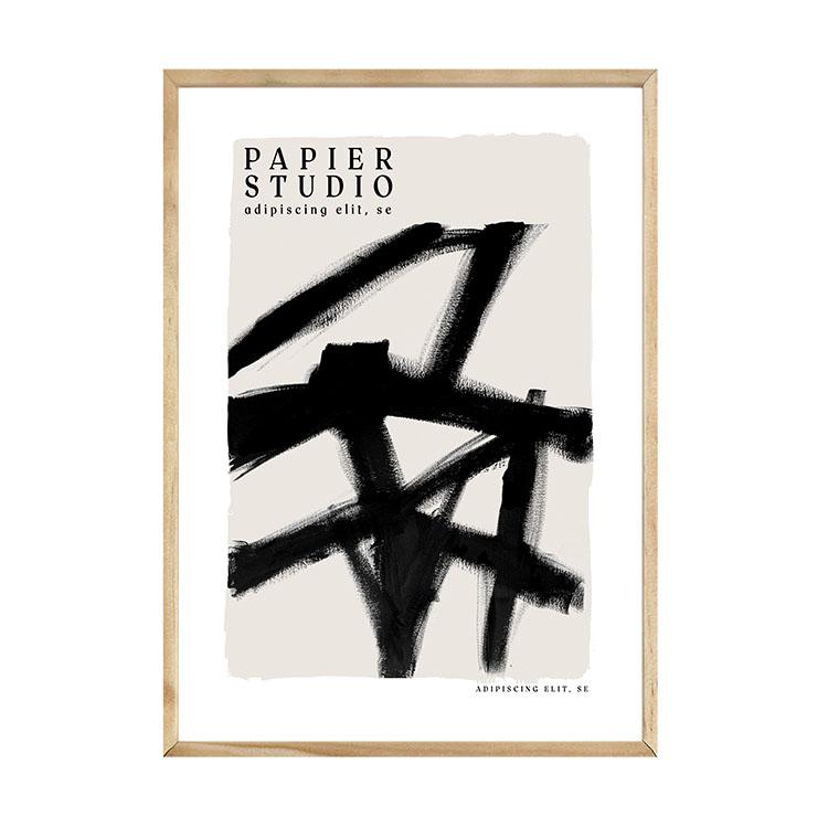 Abstract Studio Print Black | Papier HQ