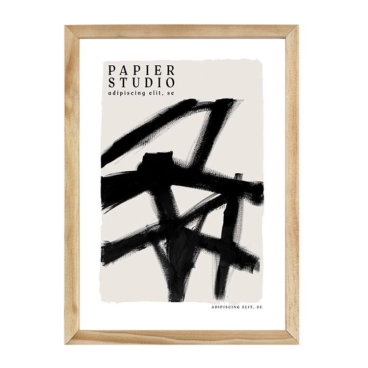 Abstract Studio Print Black | Papier HQ