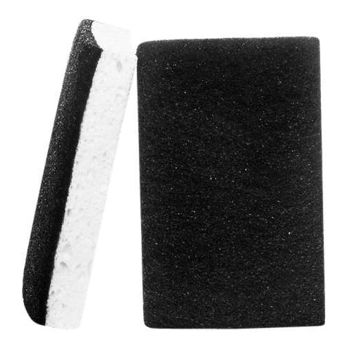 Barkly Basics black and white scourer sponges, white cellulose base with black scourer face