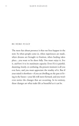 A page from "Beauty in the Stillness" by Thought Catalog with the text, 'do not be afraid'.