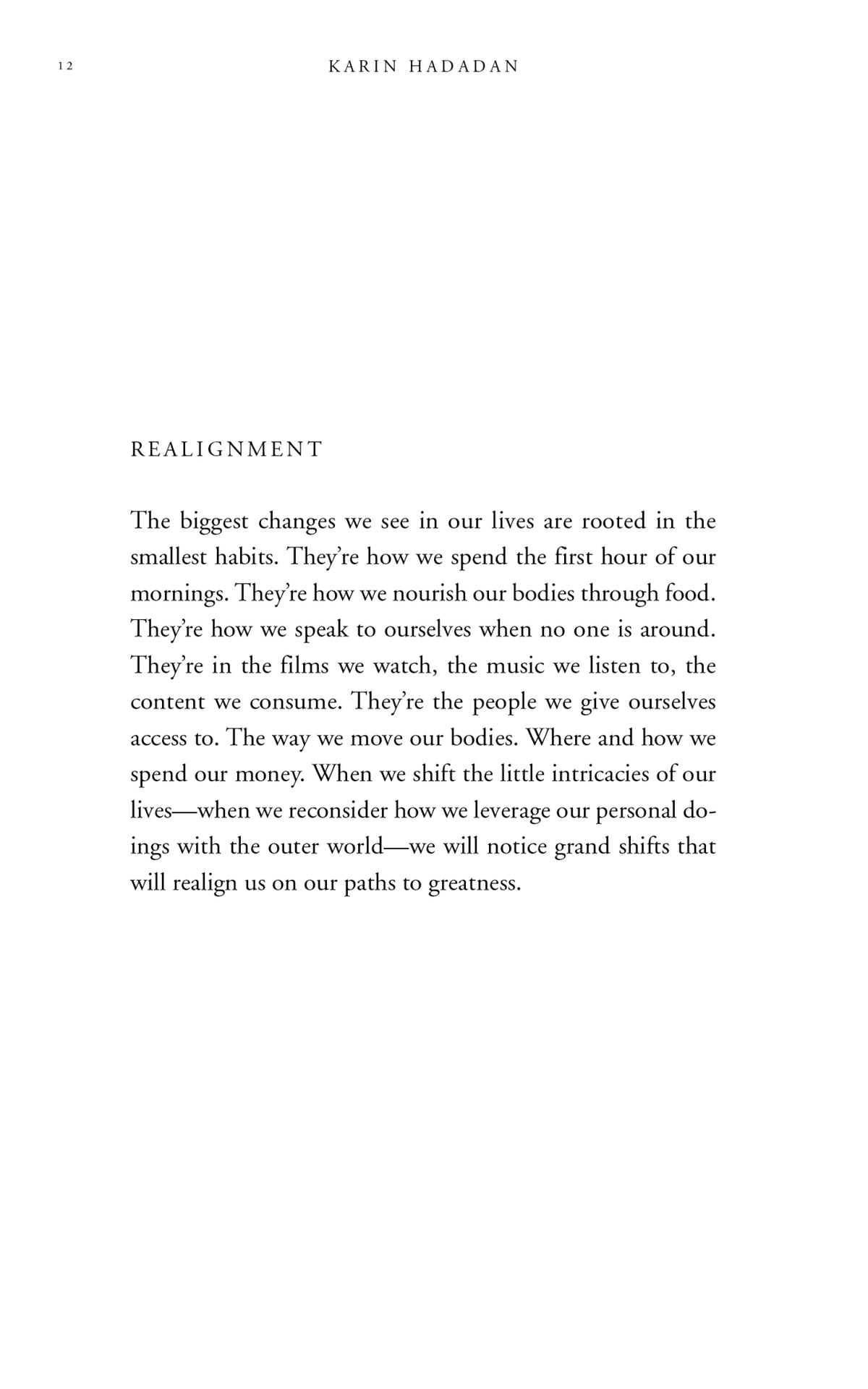 A black and white image of a page from "Beauty in the Stillness" by Thought Catalog.