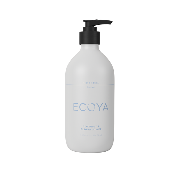 Ecoya 500ml hand and body lotion with fragranced home design.