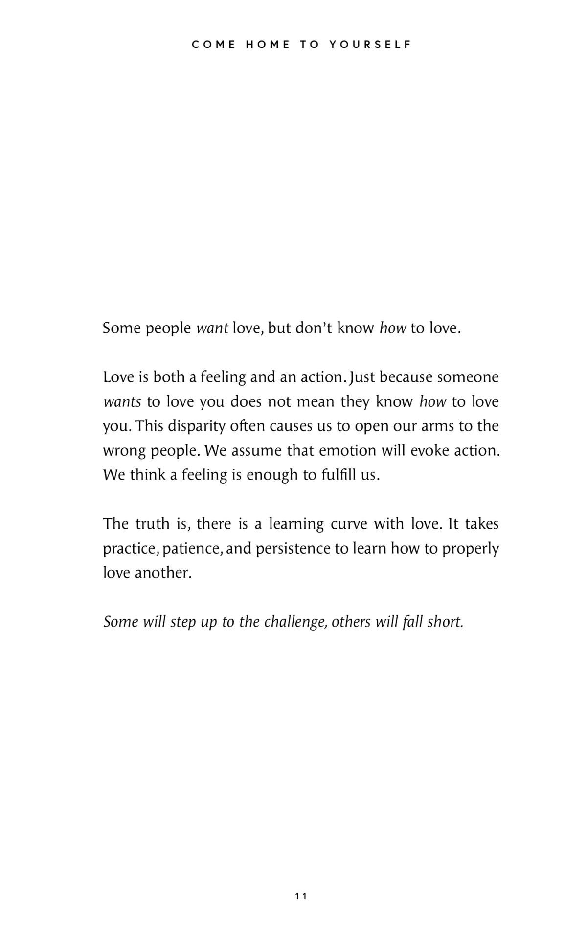 A page from "Come Home to Yourself | Déjà Rae" by Thought Catalog, encouraging readers to explore solitude and relationships in design and lifestyle.