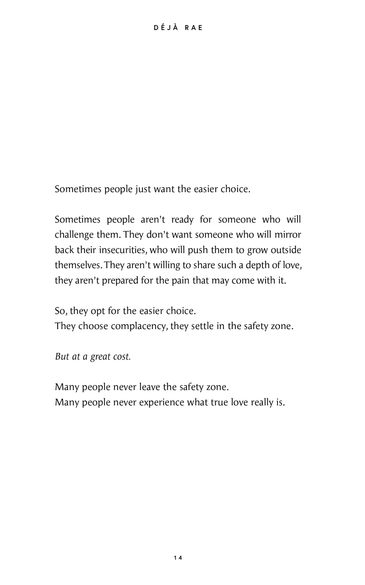 A black and white page with a quote on it, perfect for design enthusiasts or those seeking inspiration through letting go - Come Home to Yourself by Déjà Rae, brought to you by Thought Catalog.