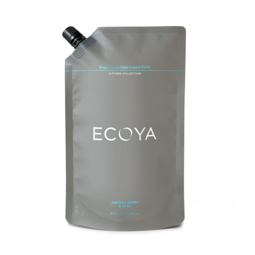 Ecoya Kitchen | Fragranced Dish Liquid Refill in a pouch with an elegant design.