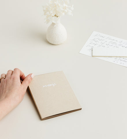 Musings Petite Notebook open showing dot grid pages by Emma Kate Co