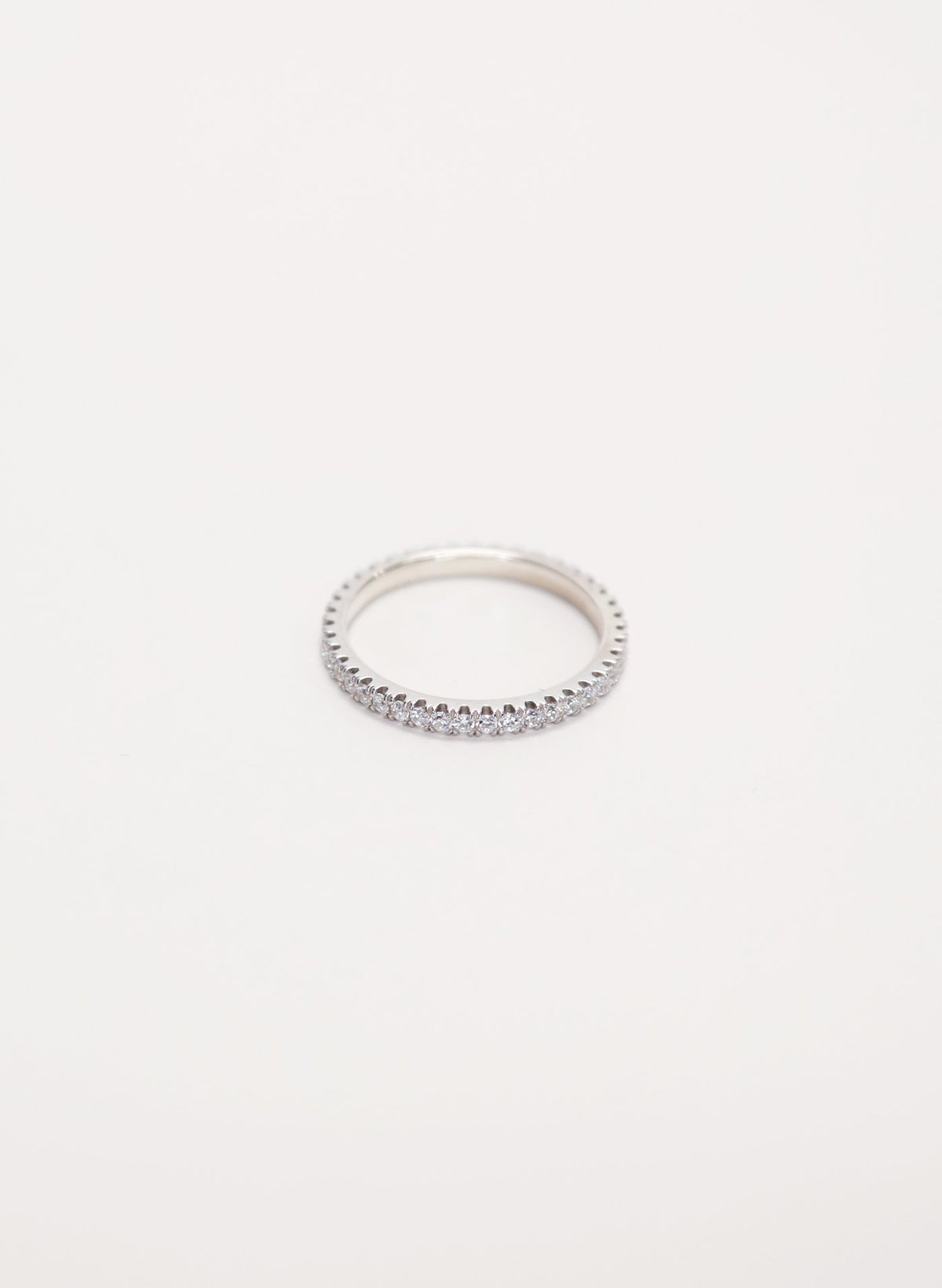 Go Around Ring, Sterling Silver and Zirconia Eternity Band