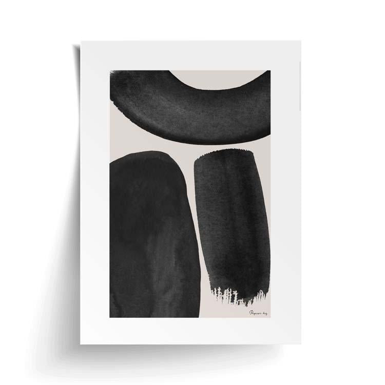 Hana print unframed with a curling edge, on white