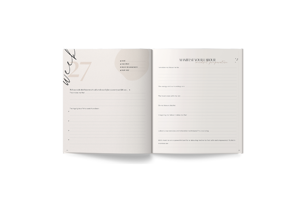 A Becoming MAMA - A Pregnancy Journal for mamas on a divine journey by AXEL & ASH.